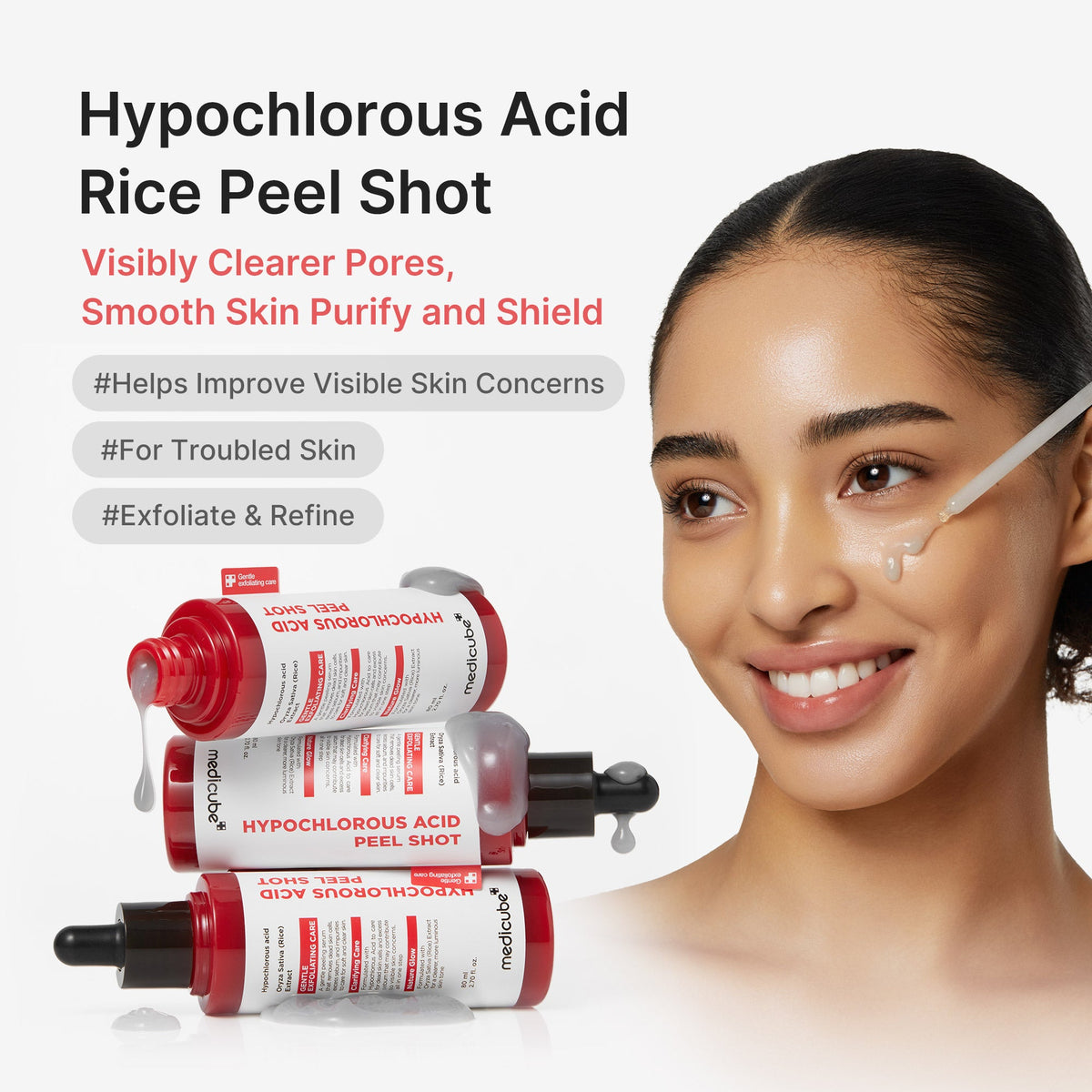 Hypochlorous Acid Rice Peel Shot A4