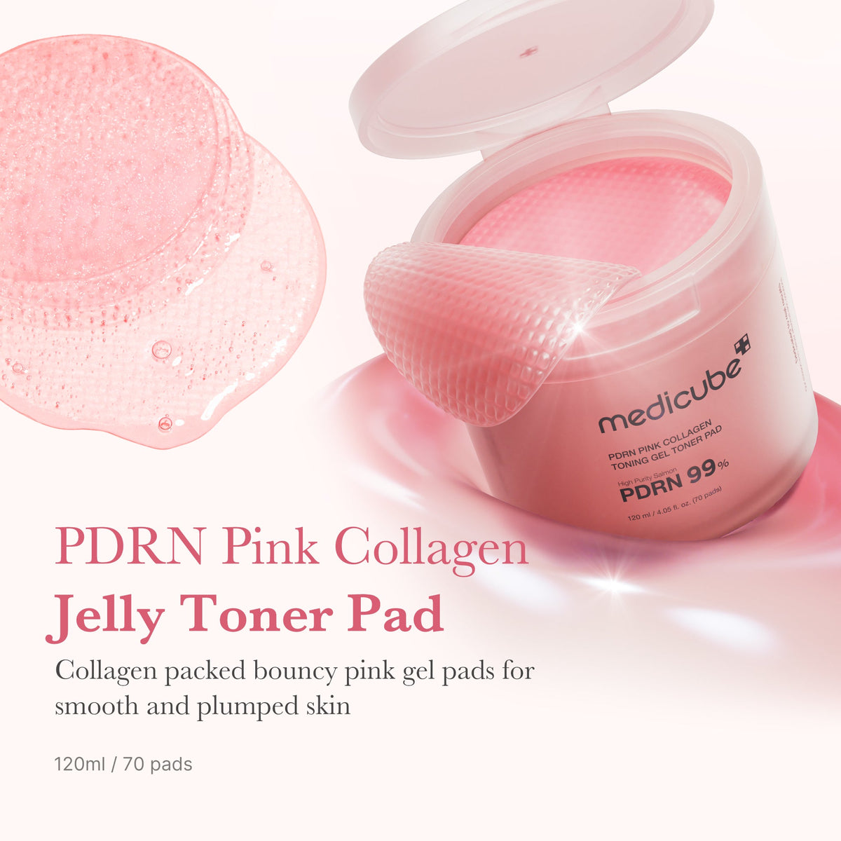 PDRN Pink Collagen Gel Toner Pad T4