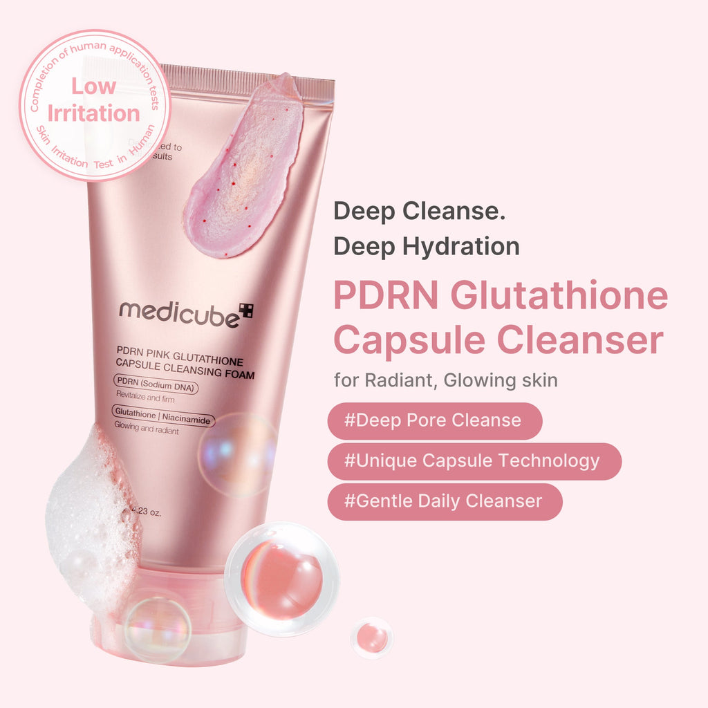 PDRN Pink Glutathione Capsule Foam Cleanser R5
