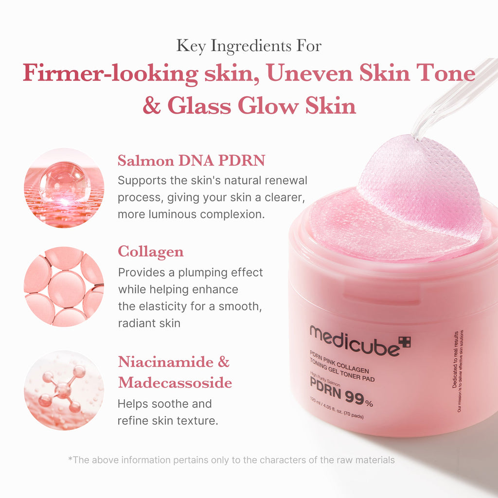 PDRN Pink Collagen Gel Toner Pad T4