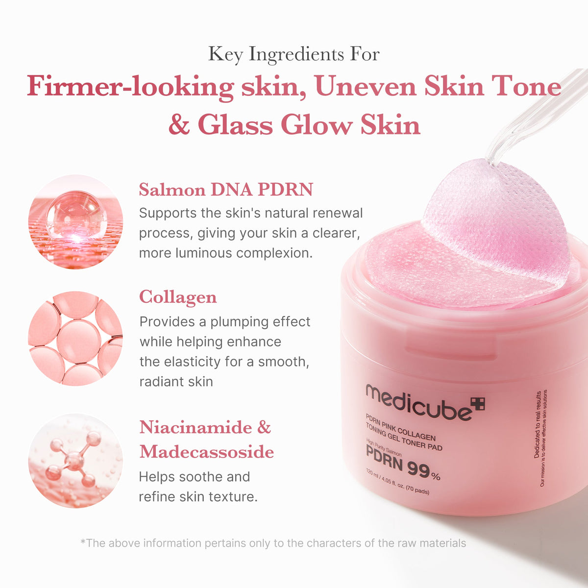 PDRN Pink Collagen Gel Toner Pad T4