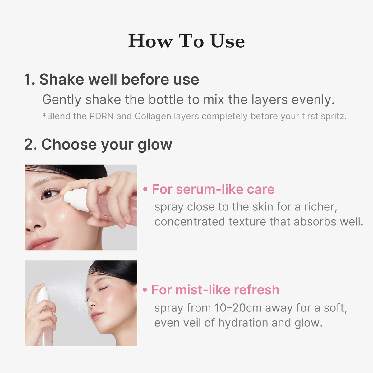 PDRN Pink Collagen Glow Jelly Mist Serum J1