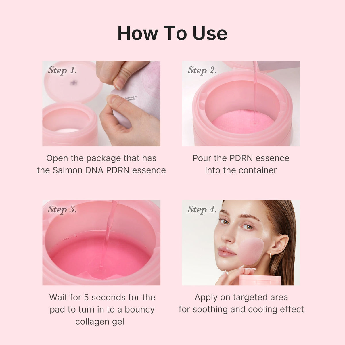 PDRN Pink Collagen Gel Toner Pad T4